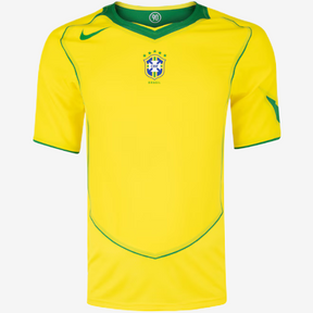 Camisa Retrô 2004 Seleção Brasileira I Masculina - Amarela