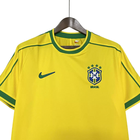 Camisa Retrô Seleção Brasileira I Home 1998/99 Masculino Amarelo