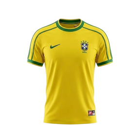 Camisa Retrô Seleção Brasileira I Home 1998/99 Masculino Amarelo